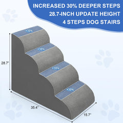 MEJYJEM four-step stairs with deep treads improve paw contact and stability