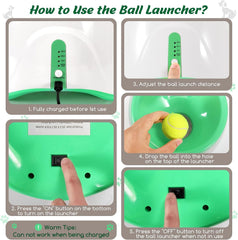 MEKAPLE dog ball launcher mesh bag for easy ball storage.