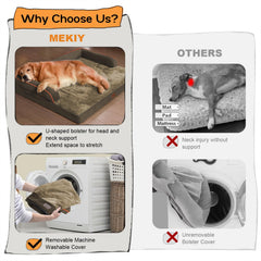 MEKIY memory foam dog bed XL delivers plush comfort for bigger dogs.