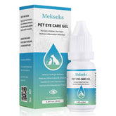 Mekseks Pet Eye Care Gel bottle with soothing ocular lubrication.