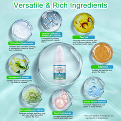 Mekseks tear-stain reduction focus around the eye area.
