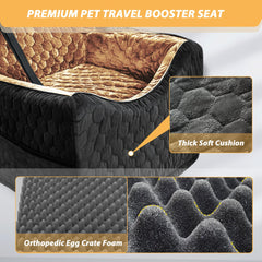 Melafa365 dog car seat with leash keeps pets secure on trips.