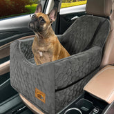 melafa365 dog car seat gray front view with elevated view