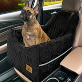 Melafa365 memory-foam dog booster seat offers cozy car travel for small to medium dogs