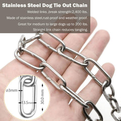 MELAIRON tangle-free dog chain swivel demonstrates smooth 360Β° roaming with minimal snags.