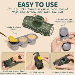 Mengjingo 3-cavity silicone treat mold enabling healthy snacks during play.
