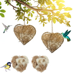 Menkxi heart-shaped nesting house for outdoors offers a cozy bird sanctuary.