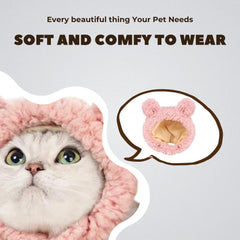 MenPetsonline lion-mane hat creates a bold, regal look for festive occasions.