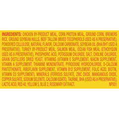 Meow Mix Hairball Control flavors image with chicken turkey salmon ocean fish