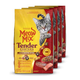 Meow Mix Tender Centers bag with Basted Bites offers convenient multi-bag nutrition.