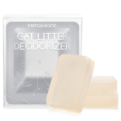 Meowant odor eliminator gel pack shown for automatic litter boxes, odor control in action.