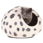 MEOWFIA cat cave merino wool front view, cozy hideaway.