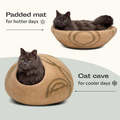 MEOWFIA cat cave portable design for easy room-to-room comfort.