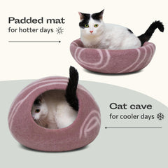 MEOWFIA Cat Cave top view demonstrates dual-use lounging surface