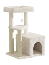 MeowHomm cat tree tower with stable base supports safe play for large indoor cats