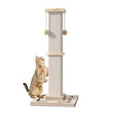 MeowHomm large scratching post with 32-inch height for sturdy, furniture-protecting feline play