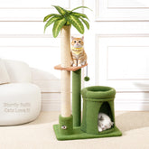 Meowker cat tree tower with sisal post supports furniture protection.