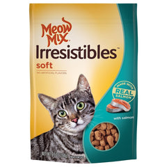 Meow Mix Irresistibles soft salmon cat treat with a soft texture for easy chewing