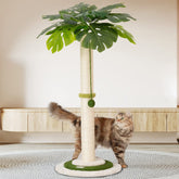 Meowoou cat tree shows 35-inch height for space-saving play and exploration