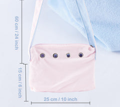 Close-up of the escape-proof zipper on the Meow&Woof sling