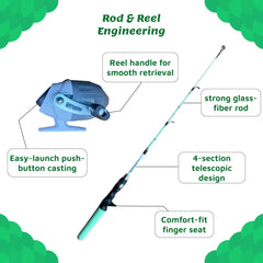 Meowy Cat Wand Toy with reel action for easing play sessions