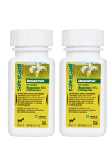Merck Safe-Guard goat dewormer bottle pour for easy on-farm dosing