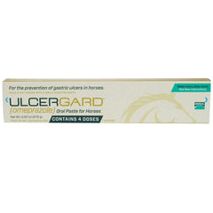 Merial Ulcergard omeprazole paste syringe six-pack packaging supports easy daily dosing for horse health