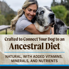Merrick Backcountry grain-free dry dog food in a bowl highlighting texture.