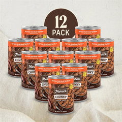 Merrick Big Texas steak tips chunks in gravy for moisture and flavor