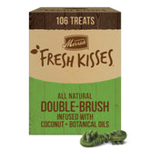 This image shows the Merrick Fresh Kisses packaging for tiny dogs, 106 count.