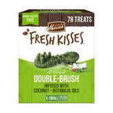 Merrick Fresh Kisses packaging shows small-dog dental chews for cleaner teeth.