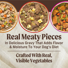 Merrick Kitchen Comforts brown rice with sweet potatoes and greens for balanced nutrition
