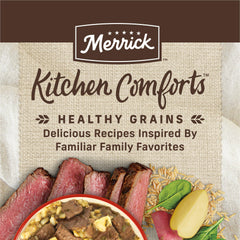 Merrick Kitchen Comforts real deboned beef first ingredient
