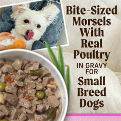 Merrick Lil’ Plates grain-free recipe with sweet potatoes, carrots, apples close-up