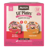 Merrick Lilβ Plates Itsy Bitsy Beef Stew tray with real beef chunks for small dogs' energy