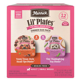 Merrick Lilβ Plates grain-free dinner duo tray with beef in gravy for small dogs