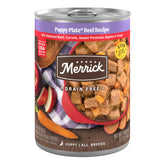 Merrick Puppy Plate front label showing grain-free puppy formula