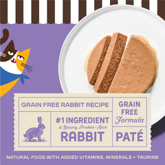 Merrick Purrfect Bistro Rabbit Pate real deboned rabbit ingredient detail for strong flavor.