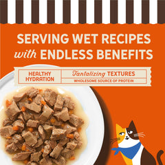 Merrick Purrfect Bistro real-chicken in gravy adds natural flavor.