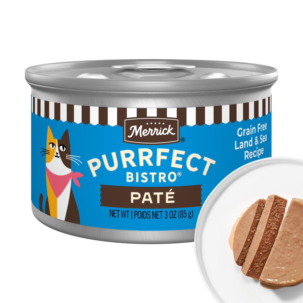 Merrick Purrfect Bistro Surfin' and Turfin' pate can pack for convenient daily meals.