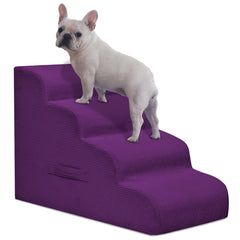 Mesa Lemon 4-step dog stairs for bed and sofa provide safe access for small dogs.