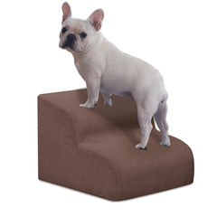 Mesa Lemon dog stairs 2-step sofa close-up shows stable access for small dogs.