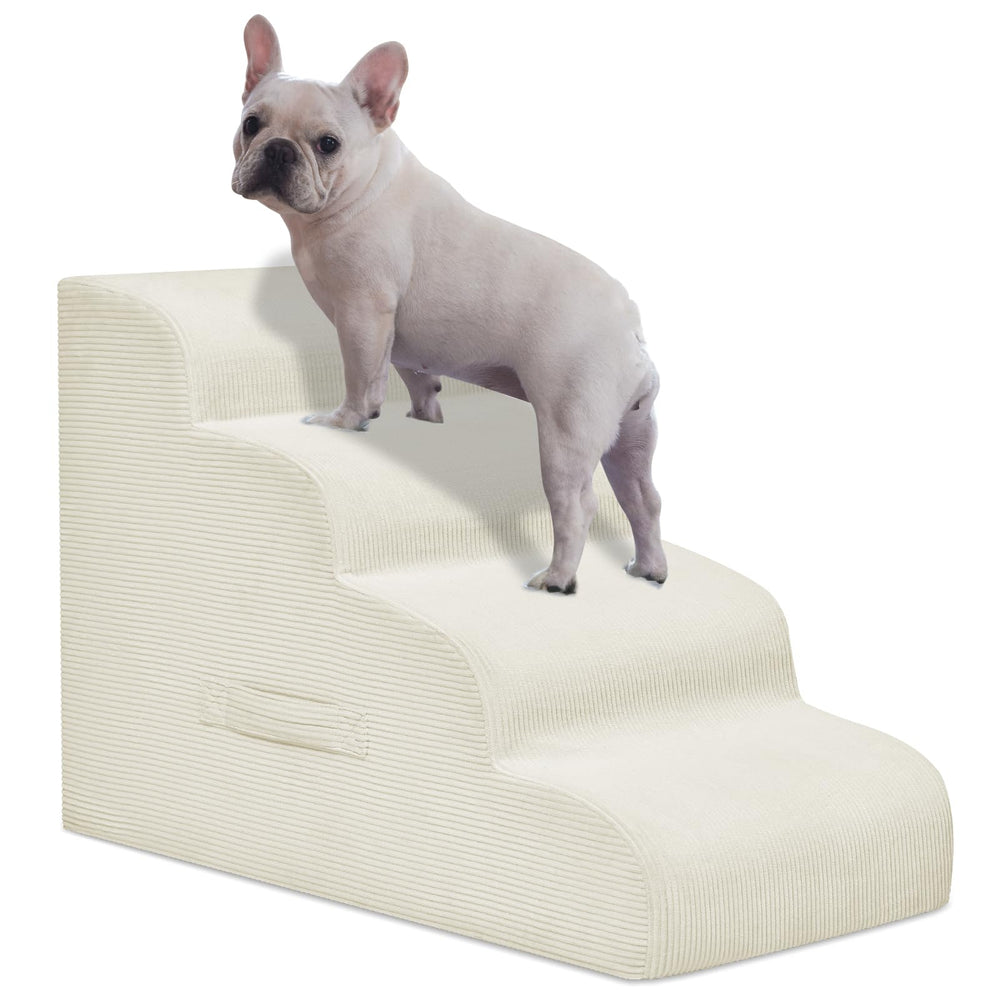 Mesa Lemon dog steps 4-step beige help small dogs climb onto sofas safely