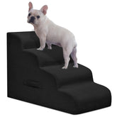 Mesa Lemon dog steps 4-step on bed provides a safe climb for small dogs