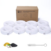 Mestrol 8-pack packaging highlights triple filtration for cleaner water.