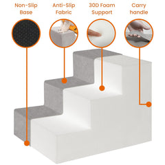 MEWANG grey modern design dog stairs fit any room decor