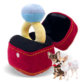 Mewcho Valentines dog wedding toy ring box, inviting display for playful moments