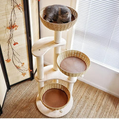 MewJoyee natural sisal scratching posts wrapped for furniture protection