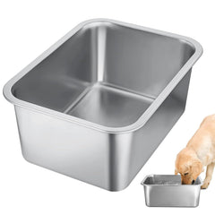 MEWTOGO 3 gallon dog bowl front view shows large capacity.