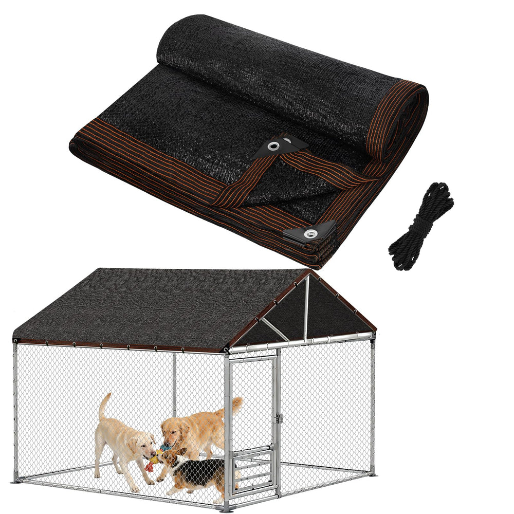 MEWTOGO kennel shade cover over outdoor dog cage blocks sunlight